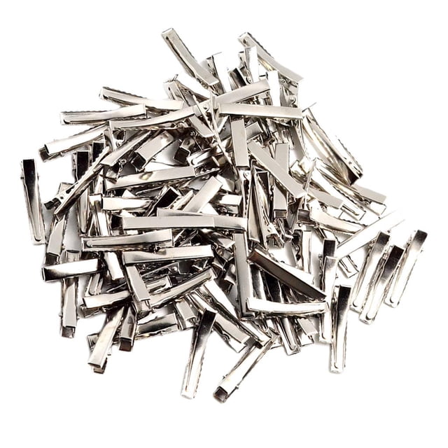 10/30/100 Pcs Clips Métalliques pour Crocodiles à Pointe Unique -, Lot de 100