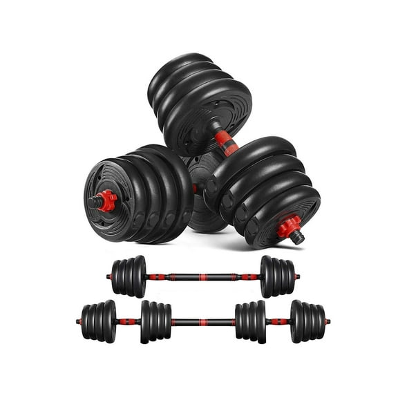 Zoogamo Adjustable Dumbbells Set Weight to 88Lbs, Free Weight with Connecting Rod Used As Barbell, for Men and Women Home Gym Work Out Training Fitness Equipment All-Purpose