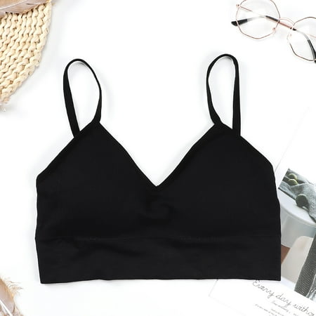 

Leutsin Sleeveless Fitness Workout Running Crop Tops Women s New Sling Girl Bra Without Steel Ring Sports Underwear