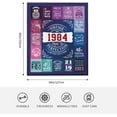 thumbnail image 5 of 50th Birthday Gifts for Women, Her - 50 Year Old Birthday Gifts for Women - Gifts for 50th Birthday for Woman, Wife, Mom, Sister - 50 th Birthday Gift Ideas - Happy 1974 Bday Blanket 60" x 50", 5 of 5