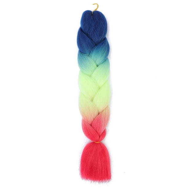 XmhyTop-A Extensiones de cabello sintético trenzado multicolor jumbo ombré de 60 cm, 3 piezas, ideal para trenzas regulares y con giros DIY, C29