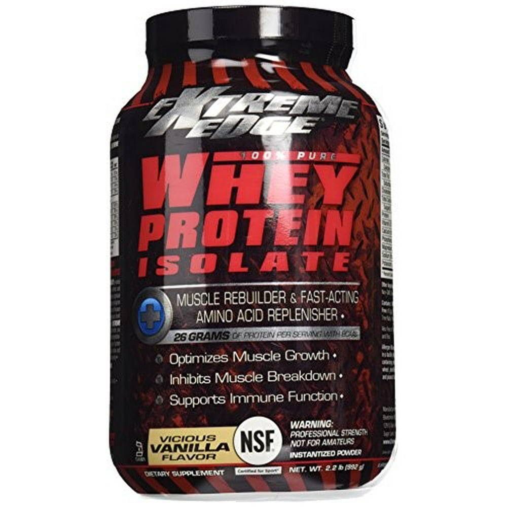 Extreme Edge Whey Protein Isolate Powder Vicious Vanilla 2.2 LB