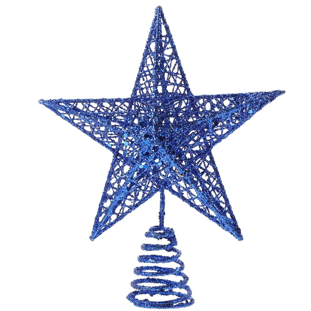 Metal Christmas Topper Star Star brillando Arte Hollow Star Ornament
