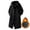 Black, variant on Aihuaihua Mens Trench Coat with Hood Notched Thermal Winter Warm Lapel Casual Windbreaker Fall Classic Long Jacket Overcoat Cardigan Black XXL