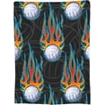 thumbnail image 3 of Volleyball Blanket Gifts for Teen Girls for Bedding Living Room Couch Soft Lightweight Warm Cozy Sport Flame Volleyballs Throw Blankets Christmas Valentine''s Day Decor 60X80in, 3 of 6