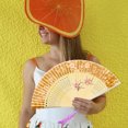 thumbnail image 2 of Abanico de seda de 2 uds., manualidad para regalo de verano, pequeño ventilador plegable, pequeño ventilador portátil, decoración, 2 of 5