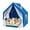 Blue, variant on Costway Large Kids Playhouse Tent with Washable Cotton Mat & Star Lights, Beige, 48 x 42 x 50