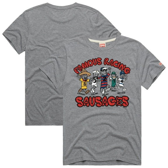 Men's-Homage Gray Milwaukee Brewers Hyper Local Tri-Blend T-Shirt