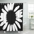 thumbnail image 1 of Cortina de Ducha ABPHQTO Margaritas Margarita Negro Blanco 150x180 cm, 1 of 1