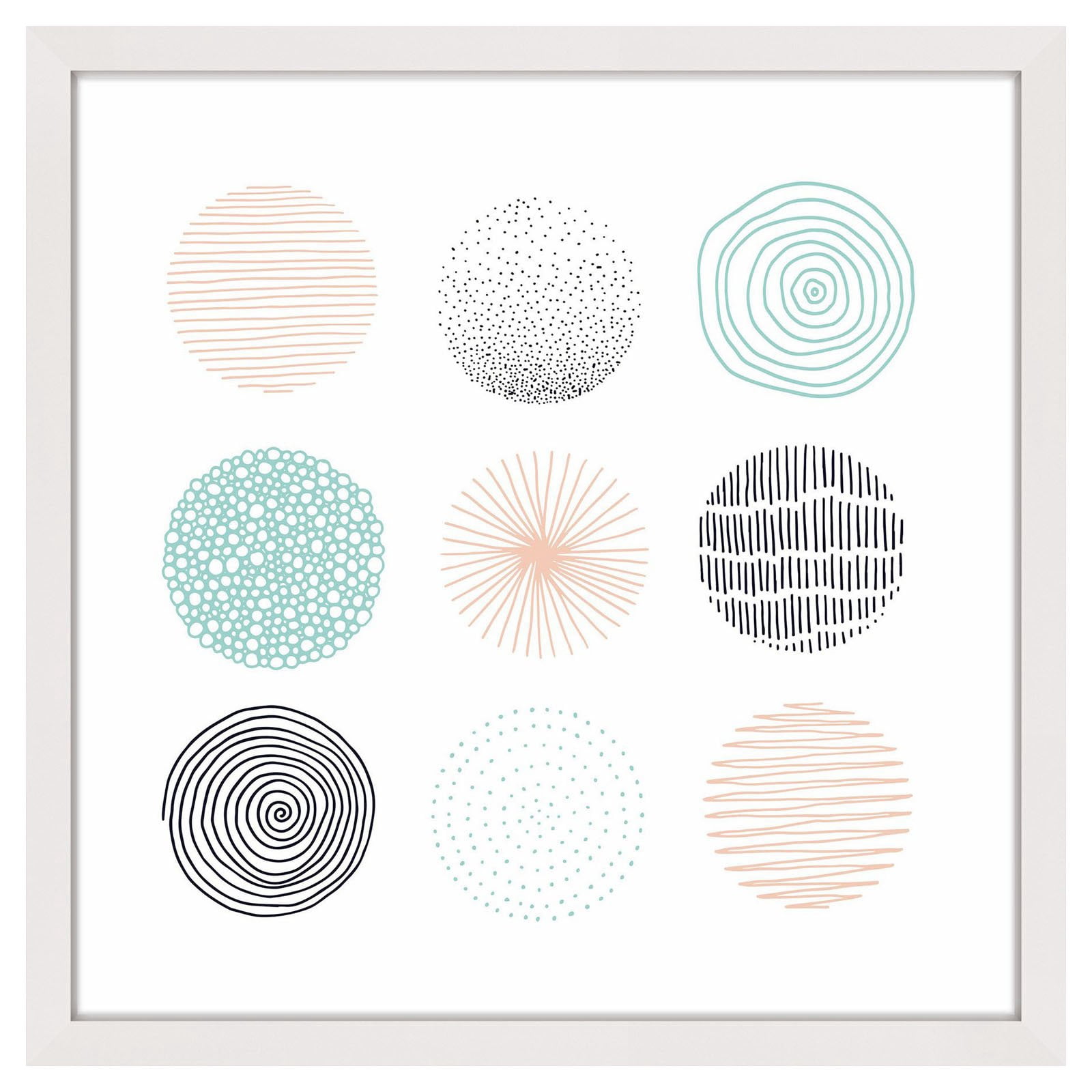 Marmont Hill "Circles in Patterns" by Shayna Pitch Framed Painting Print