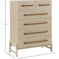 thumbnail image 3 of Meridian Furniture Kaya Natural Chest with vegan Leather Upholstered Handles, 3 of 11