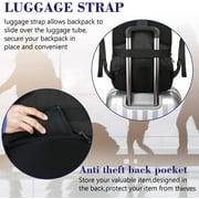 Matein Business Laptop Backpack, 17 Water-Resistant Computer Bag for Work, College, Men & Women, Black