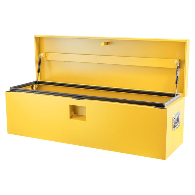 QinaQin Baúl para herramientas de trabajo pesado, cofre con doble palanca hidráulica y almacenamiento seguro resistente al clima, ideal para batea de pickup, garaje o taller