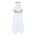 thumbnail image 4 of renvena Kids Big Girls Halter Sequins Lyrical Latin Dance Figure Skating Costume Dresses, 4 of 7