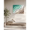 thumbnail image 5 of Green Brown Ombre Wall Art for Living Room,Canvas Picture Wall Decor for Bathroom Bedroom,Modern Geometric Abstract Aesthetic Cream Painting Artwork for Office Hallway Dining Room Decor 20"x24", 5 of 8
