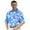 Cobalt Blue, variant on Monterey Club Men's Hawaiian Texture Print Golf Polo Shirt #1578