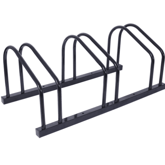 3-Bike Floor Stand for Garage, Holds 22-28" Wheels, Max Tire 2.15"