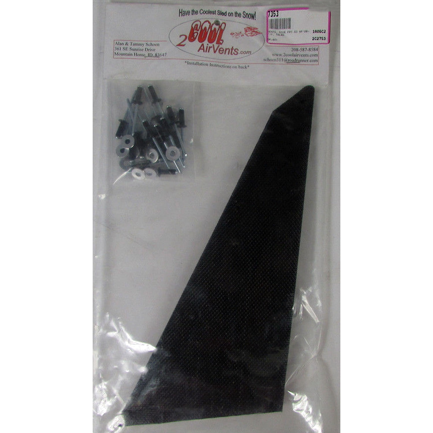 2Cool Air Vents New SkiDoo XP Chassis Snowmobile Side Front Vent, 7353