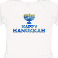 thumbnail image 4 of Inktastic Happy Hanukkah with menorah Boys or Girls Long Sleeve Baby Bodysuit, 4 of 5
