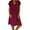 AB183 Red, variant on Grass Green Linen Dress For Women Solid Color Short Sleeve V Neck Dresses Ladies Fashion Summer Sundress Size Xxl