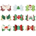 thumbnail image 1 of Cute Christmas Hair Bows with  Tree Santa Claus Snowman, 1 of 20