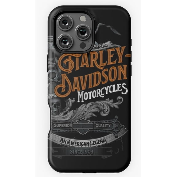 American Legendary Motors HD Biker Motorcycle Rider Engine A977 Protective Case for iPhone 17 16 15 14 13 12 11 Pro Max