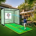 thumbnail image 5 of YUNIC 16 ft x 10 ft Golf Putting Green with Elevation Slope – Premium Nylon Professional Training Mat (5-Hole) for Home, Garage, Office & Outdoor Practice, 5 of 6