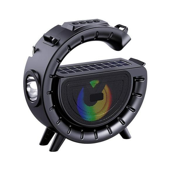 Transemion Solar Powered Speaker With Powerful Functions For Outdoor Sports Camping Biggest Partner