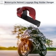 thumbnail image 3 of Gancho colgante para motocicleta Unique Bargains, gancho doble en forma de V, soporte para casco y equipaje para scooters y bicicletas, aleación de aluminio negro y rojo con 1 pieza de llave, 3 of 7