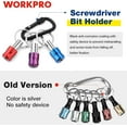 thumbnail image 4 of WORKPRO 1/4 inch Hex Shank Bit Holder, 3pcs Quick Release Drill Bit Holder Keychain for Impact Driver, Portable Screwdriver Bits Holder, Aluminum Alloy, Color Coded, 4 of 7