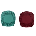 thumbnail image 2 of 2 fundas para sillas, color liso, extraíbles, para sillas de comedor. Vino tinto verde oscuro, 2 of 2