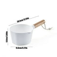 thumbnail image 3 of TIMIFIS Trapezoidal Plates Wooden Handle Water Spoon Kitchen Ladle Ladle Household Plastic Ladle Vegetable Basin Watering Spoon Kitchen Gadgets, 3 of 6