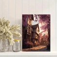 thumbnail image 2 of Qisvanset Textured Winter Village Path Canvas Print 12x16 Inch Entryway Art, 2 of 8