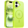 thumbnail image 1 of Funda MOCCA Strong Magnetic para iPhone 16, color verde fluorescente, 1 of 8