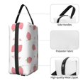 thumbnail image 5 of Uemuo Hand Drawn Strawberry Pattern Portable Toiletry Bags with Handle, Waterproof travel Make up Bags for Women, Large Capacity Travel Cosmetic Bags, 5 of 9