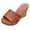 Brown, variant on Women's Platform Wedge Slippers Cork Footbed Open Toe Slip on Dressy Casual Summer Beach Shoes