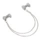 thumbnail image 1 of Broche de cadena de la borla Yuyangstore Crystal Bowknot Double Bow Hombres Mujeres, 1 of 8