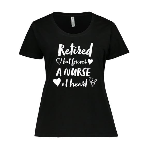 Inktastic Retired but Forever a Nurse at Heart Women's Plus Size T-Shirt
