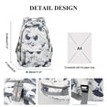 thumbnail image 4 of Mochila con cremallera en todo el patrón, mochila de almacenamiento de gran capacidad, mochila escolar para mujer, 4 of 4