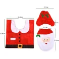 thumbnail image 4 of 3Pcs Christmas Toilet Seat & Cover Santa Claus Bathroom Mat Bathroom Home Decor, 4 of 6