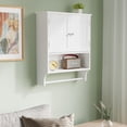 thumbnail image 4 of Algherohein Bathroom Medicine Cabinet with Shelf and Towels Bar,over the Toilet Storage,White Large, 4 of 8