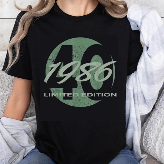 100% Cotton 40th Birthday Gift For Men Women 1986 Limited Edition Vintage Style Anniversary Celebration T-Shirt