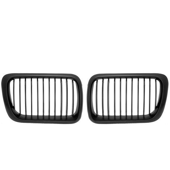 Astra Depot Pair Matte Black Euro Sport Front Kidney Grille Grill for BMW E36 M3 318i 318is 323i 323is 325i 325is 328i 328is Facelift 1997-1999