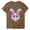 #A Brown, variant on Alkepwun Easter Shirts for Women Casual Short Sleeve Crewneck Rabbit Print Summer Tops Lightweight Soft Comfort Breathable Vintage Boho Loose Tees