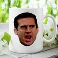 thumbnail image 2 of The Office Michael Scott Boss Head Mug Gift, White Funny Sarcasm Coffee Cup Novelty, 2 of 4