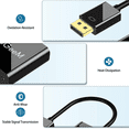 thumbnail image 3 of Displayport to DVI Adapter, QGeeM Displayport to DVI Adapter Converter Gold-Plated Cord 4Kx2K 30Hz Compatible with Lenovo, Dell, HP (Black), 3 of 7