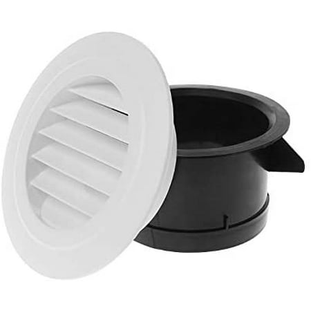 

Round Air Vent ABS Louver Grille Cover White Soffit Vent Screen Mesh Bathroom White Round Air Vent Outlet Grille Ducting Ventilation Cover Plastic Exhaust Fan Plastic Ceiling