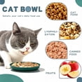 thumbnail image 2 of Wide Shallow Whisker Fatigue Free Cat Bowl Food-Grade PP Non-slip Pet Feeding Plate Low Food Dish for Short-Legged Cats and Small Dogs,1pack, 2 of 3