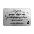 thumbnail image 2 of Luzkey 4xEngraved Wallet Insert Card Valentine's Day Gift Metal for Wedding Christmas, 2 of 8
