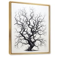 thumbnail image 2 of Designart "Grey Monochromatic Tree Charm I" Floral & Botanical Floater Framed Wall Art Living Room, 2 of 7